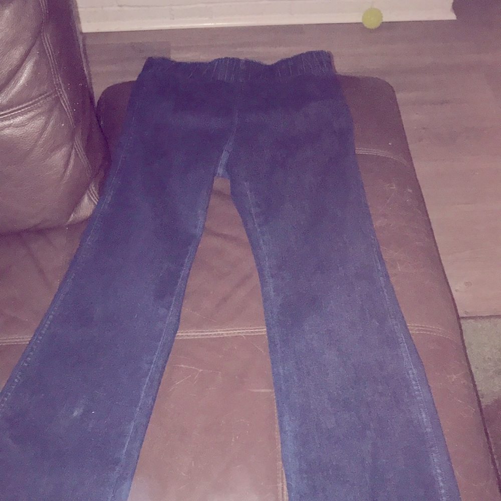 Soft Surroundings Designer Store, 28Petite dark blue denim with elastic waist.